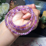 4mm Auralite 23 Rutilated Bracelet Natural Crystal Stone
