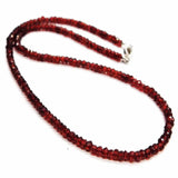 4mm Ruby Garnet Gemstone Necklace Taseel Chain Chakra Wristband