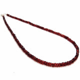 4mm Ruby Garnet Gemstone Necklace Taseel Chain Chakra Wristband