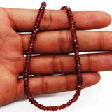 4mm Ruby Garnet Gemstone Necklace Taseel Chain Chakra Wristband