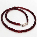 4mm Ruby Garnet Gemstone Necklace Taseel Chain Chakra Wristband