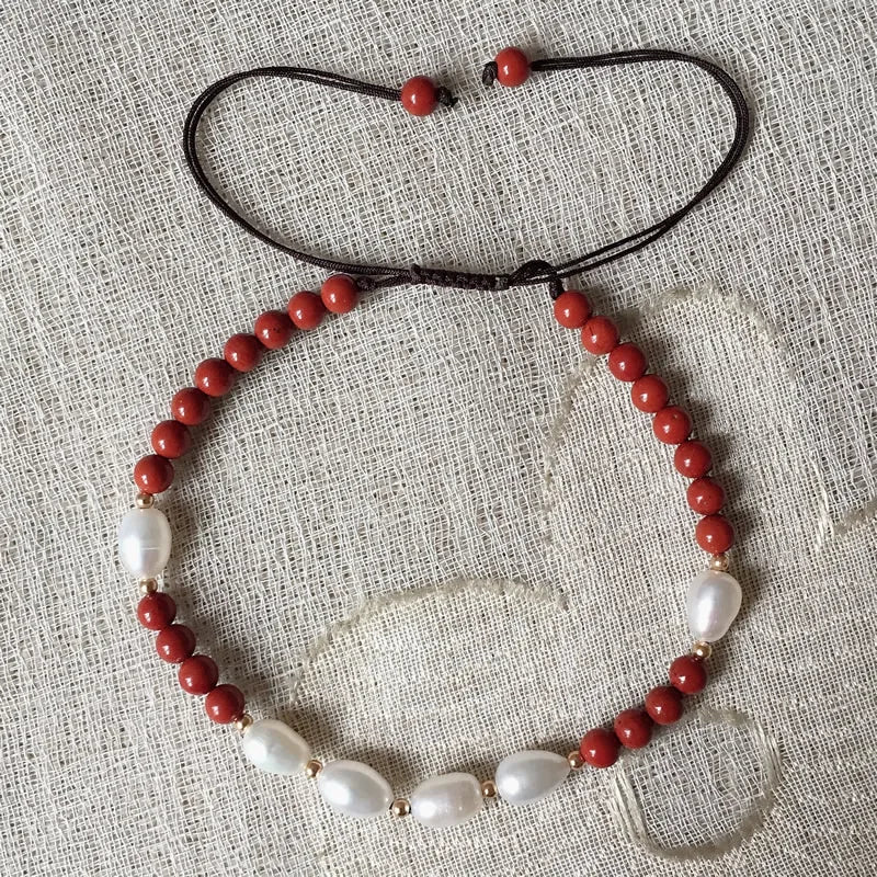 4mm Natural Gemstone Bracelet Small Pearl Beaded Adjustable Braided Bracelets