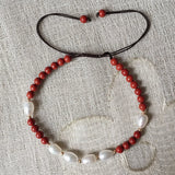 4mm Natural Gemstone Bracelet Small Pearl Beaded Adjustable Braided Bracelets