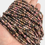 4mm Rhodonite Agate Jaspers Stone Beads Round Loose Spacer Bead 15''