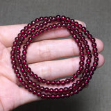 4mm Red Garnet Bracelet for Women Men - AAAAA Quality