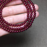 4mm Red Garnet Bracelet for Women Men - AAAAA Quality
