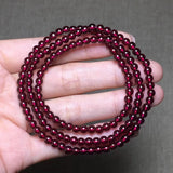 4mm Red Garnet Bracelet for Women Men - AAAAA Quality