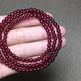 4mm Red Garnet Bracelet for Women Men - AAAAA Quality