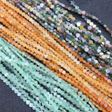 4mm Natural Stone Loose Beads Heart Peach Shape Nail Necklace Bracelet