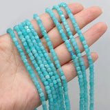 4mm Amazonites Beads Faceted Cube for Jewelry Making