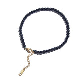 4mm Beaded Anklet Stainless Steel Clasp Women's Beach Jewel