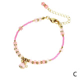 4mm Opal Animal Beaded Bracelet Women's Charm Jewelry