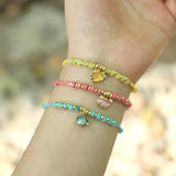 4mm Opal Animal Beaded Bracelet Women's Charm Jewelry