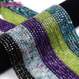 4mm Natural Stone Faceted Cube Shape Loose Spacer Beads