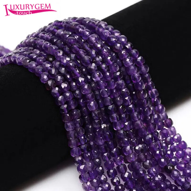4mm Natural Stone Faceted Cube Shape Loose Spacer Beads