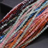4mm Natural Stone Heart Beads Aventurine Rose Quartz Agate Loose Beads