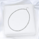 4mm Tourmaline Handwork Necklace 925 Silver Amethyst Choker