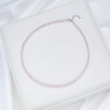 4mm Tourmaline Handwork Necklace 925 Silver Amethyst Choker