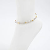 4mm Natural Turquoise, India Agate Summer Anklet