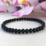 4mm Agate Gemstone Stretch Beads Bracelet Meditation Yoga Style Relief