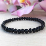 4mm Agate Gemstone Stretch Beads Bracelet Meditation Yoga Style Relief