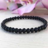 4mm Agate Gemstone Stretch Beads Bracelet Meditation Yoga Style Relief