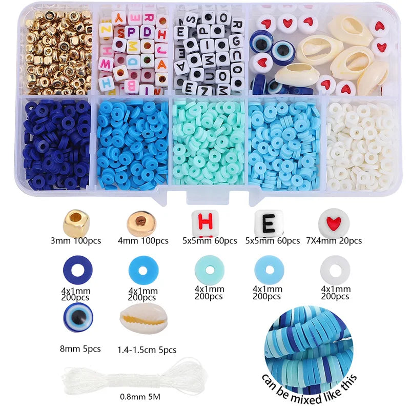 Polymer Clay Disc Beads DIY Kit for Boho Jewelry Making