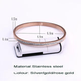 4mm Rhinestone Stainless Steel Women Watch With Bracelet Personalise Hand Band