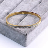 4mm Rhinestone Stainless Steel Women Watch With Bracelet Personalise Hand Band
