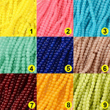4mm Round Glass Beads Charms Loose Spacer Beads For Jewelry Making DIY Bracelets