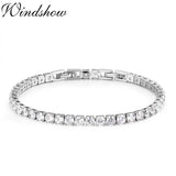 4mm Purple CZ Tennis Chain Bracelet for Women Girls Wedding Jewelry