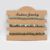 4mm Small Beads Quartz Bracelet Adjustable Woven Rope Bangle