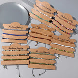 4mm Small Beads Quartz Bracelet Adjustable Woven Rope Bangle
