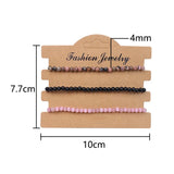 4mm Small Beads Quartz Bracelet Adjustable Woven Rope Bangle
