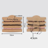 4mm Small Beads Quartz Bracelet Adjustable Woven Rope Bangle