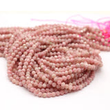 4mm Small Faceted Pink Opal Rutilated Quartz Beads DIY Necklace