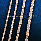 4mm Spring Clasp Tennis Chain Zircon Necklace