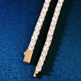 4mm Spring Clasp Tennis Chain Zircon Necklace