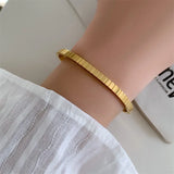 4mm Stainless Steel Gear Shape Bangle for Women Couple