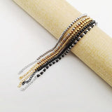 4mm Stainless steel beads bracelet women Strand bracelet BLKN0787