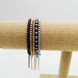 4mm Stainless steel beads bracelet women Strand bracelet BLKN0787