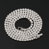 4mm Tennis Choker Necklaces Stainless Steel with Cubic Zircon