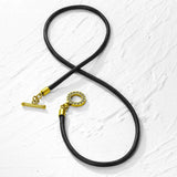 4mm Thin Man Leather Necklace Braided Rope Chocker Toggle Clasp