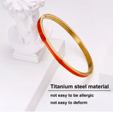 Thin Enamel Bangle For Womens Party Stainless Steel Jewelry