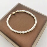 4mm Freshwater Pearl Bracelet 14K Filled Magnetic Clasp Hand Jewelry