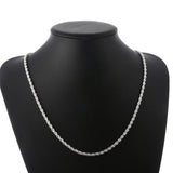 4mm Twisted Chain 925 Sterling Silver Necklace Pendant Vintage