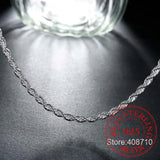 Vintage 925 Sterling Silver Twisted Chain Necklace Pendant
