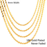 4mm Diamond Dubai Charm Chain Necklaces - Various Sizes