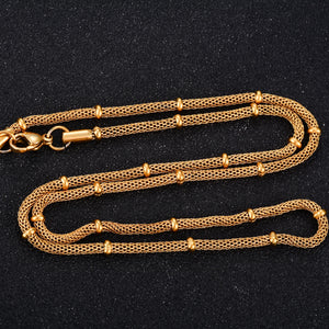 4mm Stainless Steel Bead Mesh Necklace Chain for Women Men