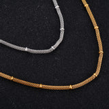 4mm Stainless Steel Bead Mesh Necklace Chain for Women Men